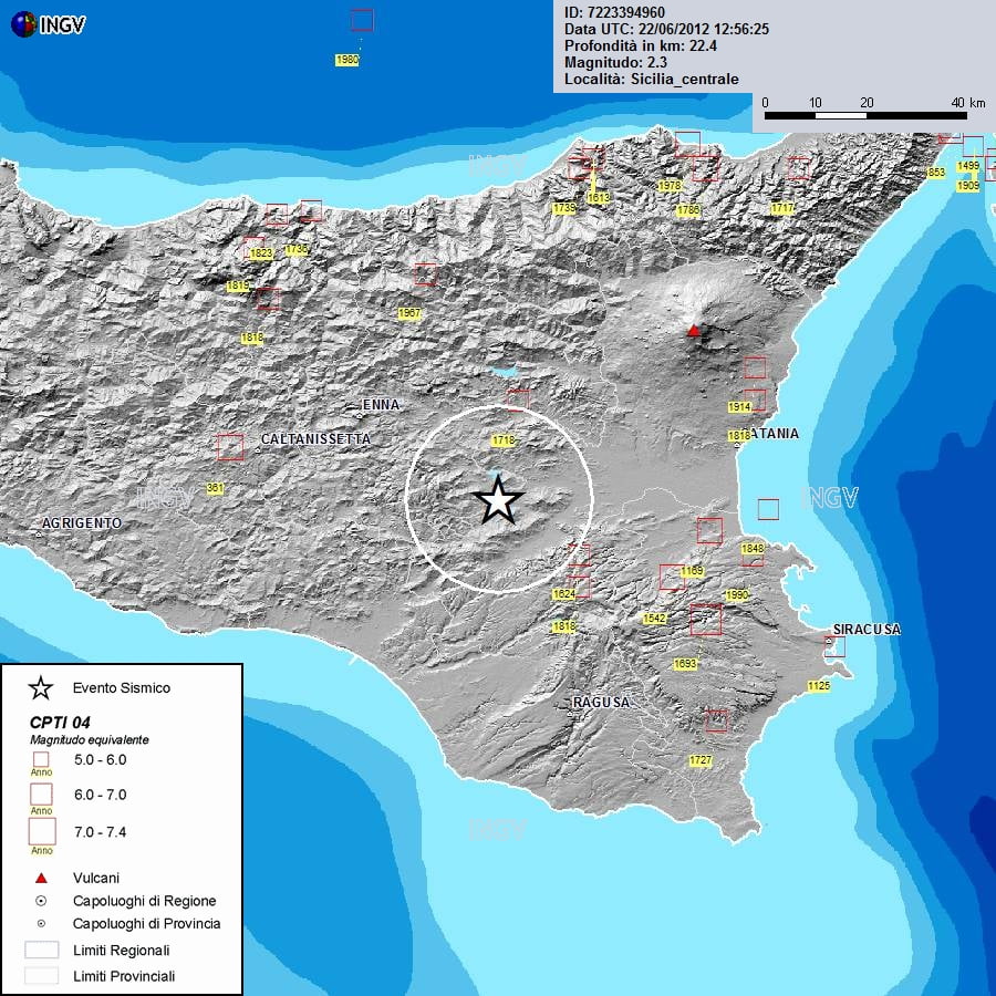 Scossa Di Terremoto Nella Sicilia Centrale Vicino Caltagirone E Mineo