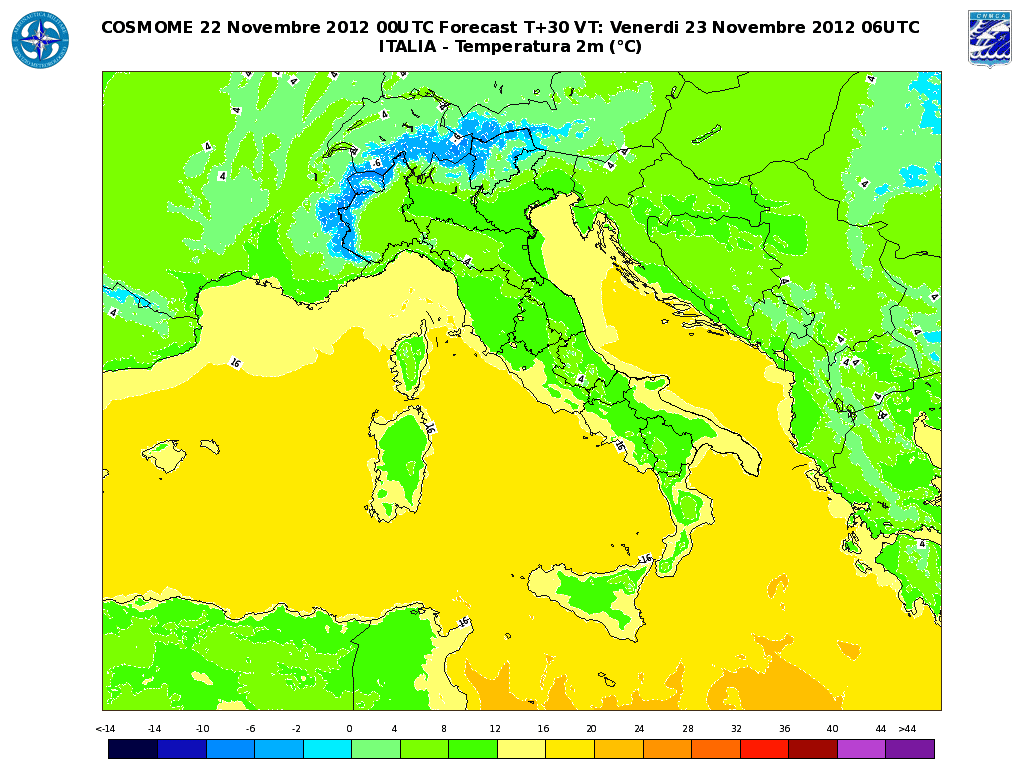 Le Previsioni Meteo E Le Mappe Dell Aeronautica Militare Per Oggi E