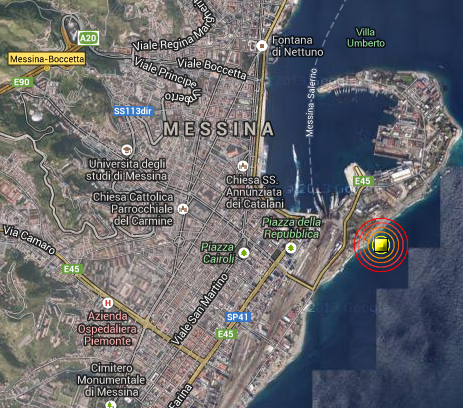 Terremoto L Epicentro Stato Precisamente Nel Porto Di Messina