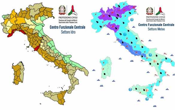 Allerta Meteo ecco il bollettino della protezione civile è allarme in