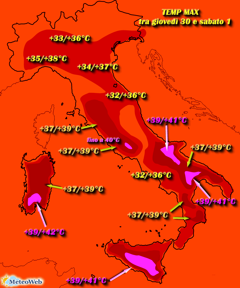 Previsioni Meteo L Ondata Di Caldo Entra Nella Fase Clou Picchi Di