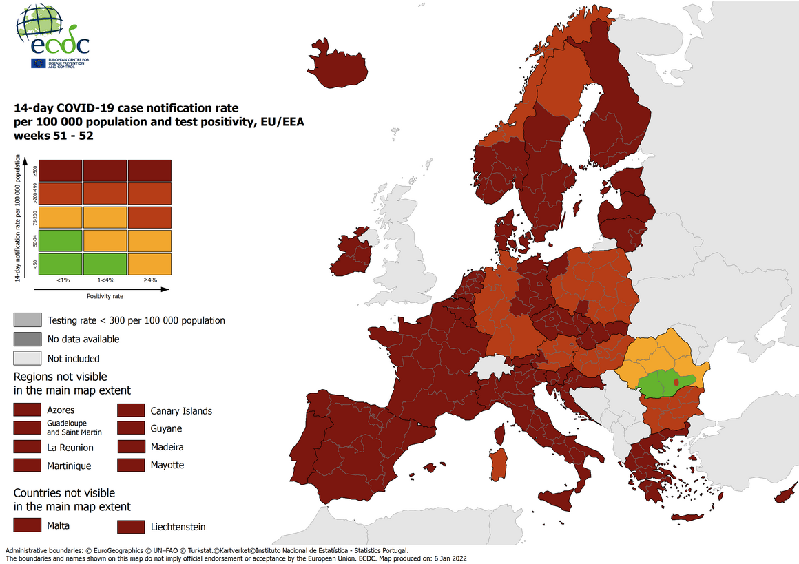 Covid La Nuova Mappa Epidemiologica Ecdc Italia Tutta In Rosso Scuro