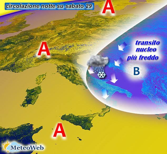 Previsioni Meteo break dellalta pressione tra venerdì sera e sabato