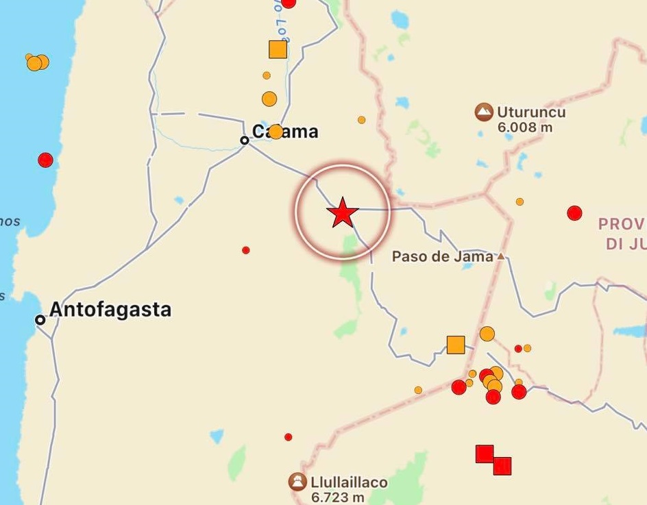 Forte Terremoto In Cile Epicentro A Sud Di San Pedro De Atacama Dati