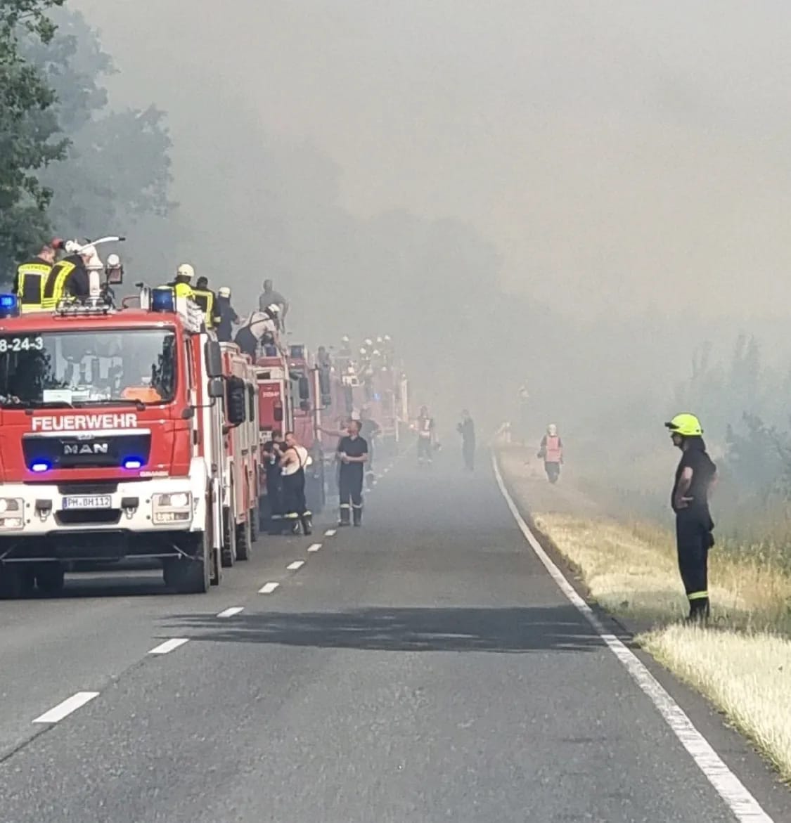 Vasto Incendio In Una Zona Boschiva Vicino Berlino Centinaia Di