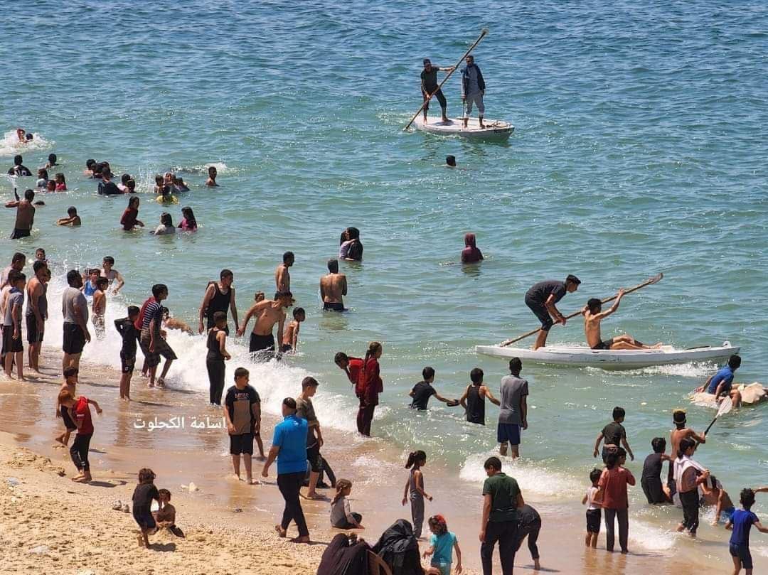 Eccezionale Ondata Di Caldo Spiagge Prese D Assalto A Gaza