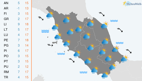 Previsioni  Meteo Venerdi 22 Novembre