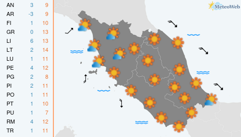 Previsioni Meteo Sabato 23 Novembre