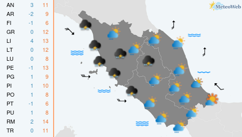 Previsioni Meteo Domenica 22 Dicembre