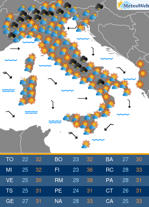 Previsioni Meteo Domenica 4 Agosto