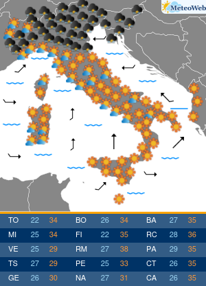 Previsioni Meteo Venerdi 2 Agosto