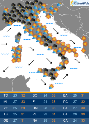 Previsioni Meteo Martedi 6 Agosto