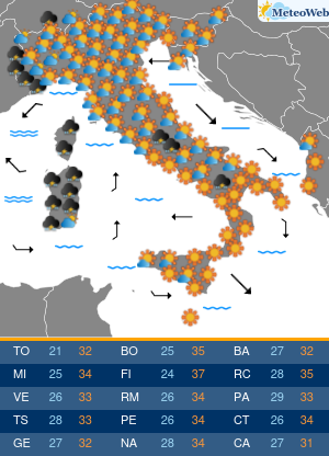 Previsioni Meteo Giovedi 15 Agosto