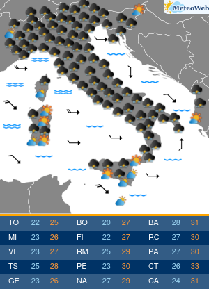 Previsioni Meteo Domenica 18 Agosto