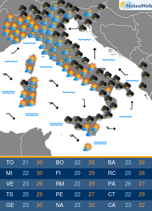 Previsioni Meteo Martedi 20 Agosto