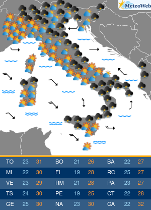 Previsioni Meteo Martedi 20 Agosto