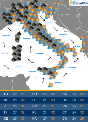 Previsioni Meteo Lunedi 2 Settembre