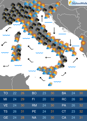 Previsioni Meteo Mercoledi 4 Settembre