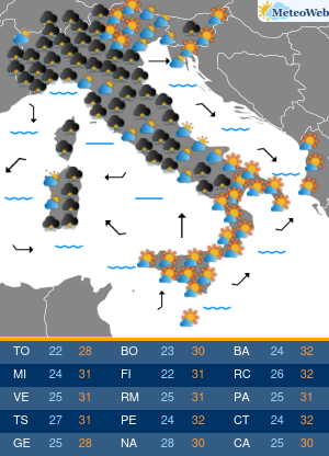 Previsioni Meteo Lunedi 2 Settembre