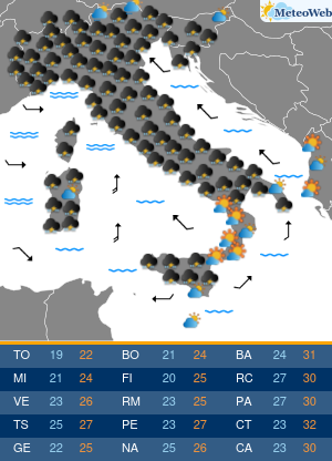 Previsioni Meteo Giovedi 5 Settembre