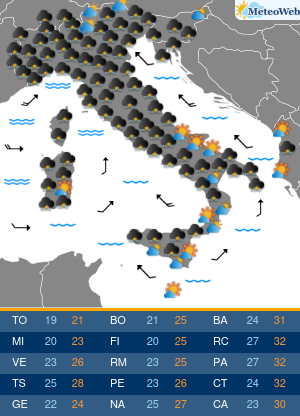 Previsioni Meteo Giovedi 5 Settembre