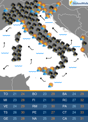 Previsioni Meteo Mercoledi 4 Settembre