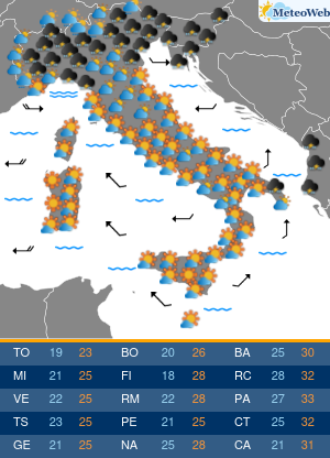 Previsioni Meteo Venerdi 6 Settembre