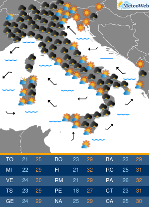 Previsioni Meteo Mercoledi 4 Settembre