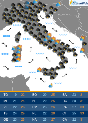 Previsioni Meteo Giovedi 5 Settembre