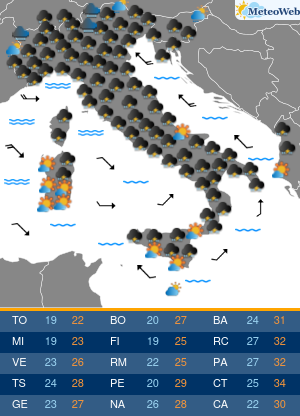 Previsioni Meteo Giovedi 5 Settembre