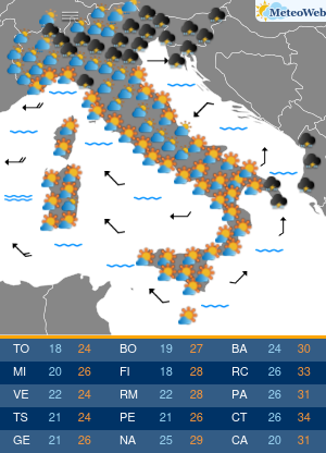 Previsioni Meteo Venerdi 6 Settembre