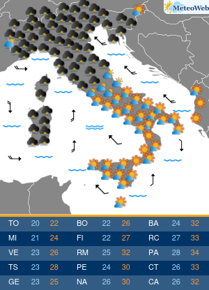 Previsioni Meteo Domenica 8 Settembre