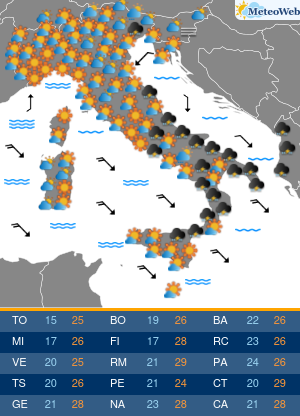 Previsioni Meteo Martedi 10 Settembre