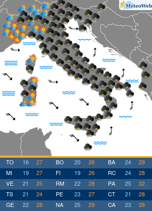 Previsioni Meteo Lunedi 9 Settembre