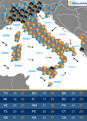 Previsioni Meteo Mercoledi 11 Settembre