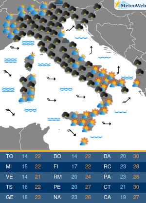 Previsioni Meteo Giovedi 12 Settembre