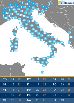 Temperature Minime Giovedi 12 Settembre