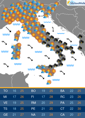 Previsioni Meteo Martedi 10 Settembre