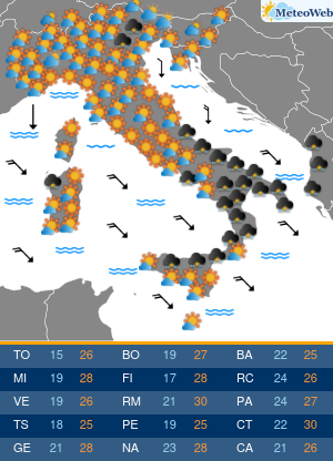 Previsioni Meteo Martedi 10 Settembre