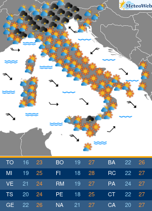 Previsioni Meteo Mercoledi 11 Settembre