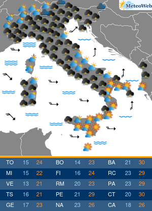 Previsioni Meteo Giovedi 12 Settembre