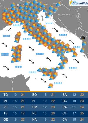 Previsioni Meteo Sabato 14 Settembre