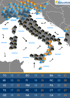 Previsioni Meteo Mercoledi 18 Settembre