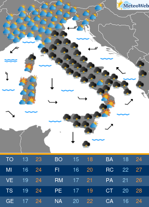 Previsioni Meteo Giovedi 19 Settembre