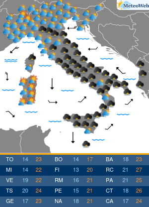 Previsioni Meteo Giovedi 19 Settembre