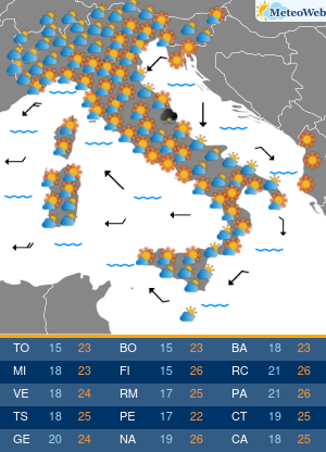 Previsioni  Meteo Sabato 21 Settembre