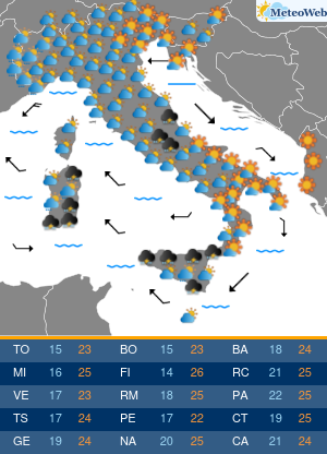 Previsioni Meteo Domenica 22 Settembre