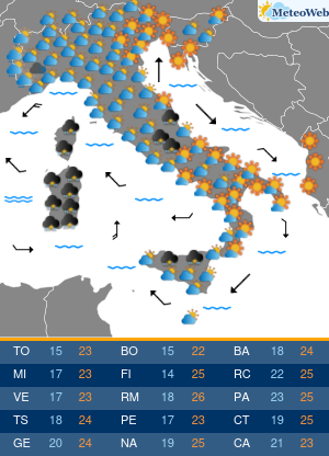 Previsioni  Meteo Domenica 22 Settembre