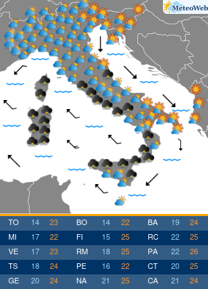 Previsioni Meteo Domenica 22 Settembre