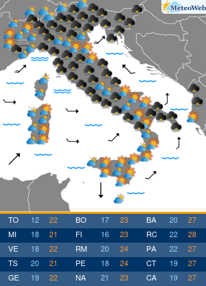 Previsioni Meteo Martedi 24 Settembre